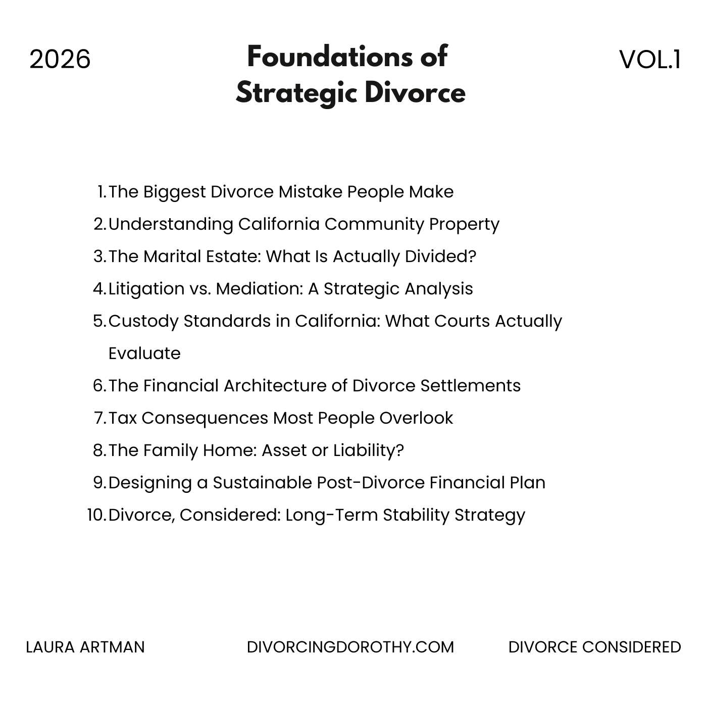Foundations of Strategic Divorce Foundations of Strategic Divorce